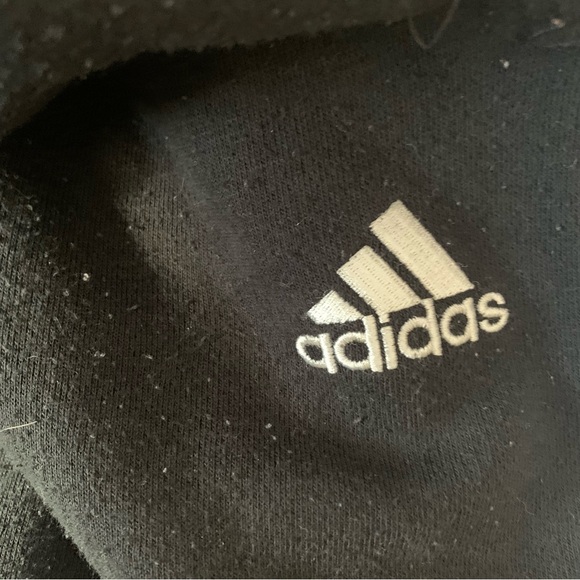 adidas kids/boys Black Sweatpants with Elastic Cuffs and Stripes medium 10/12 - Picture 5 of 6